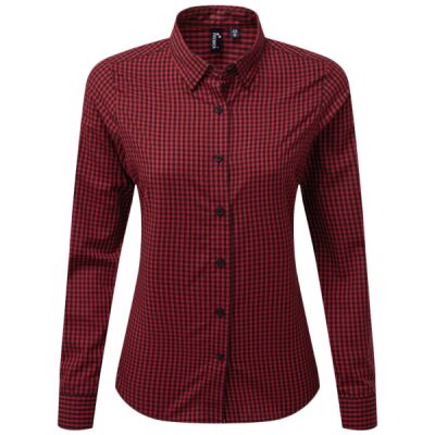Premier Ladies Maxton Check Long Sleeve Shirt Thumbnail