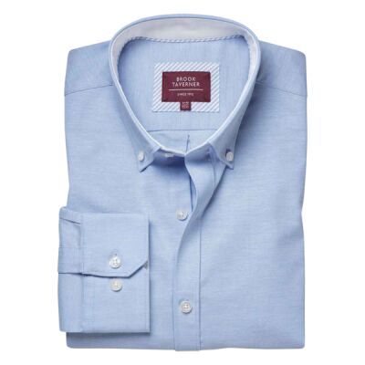Brook Taverner Lawrence Long Sleeve Stretch Oxford Shirt Thumbnail