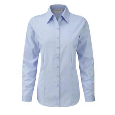 Russell Athletic Collection Ladies Long Sleeve Herringbone Shirt Thumbnail