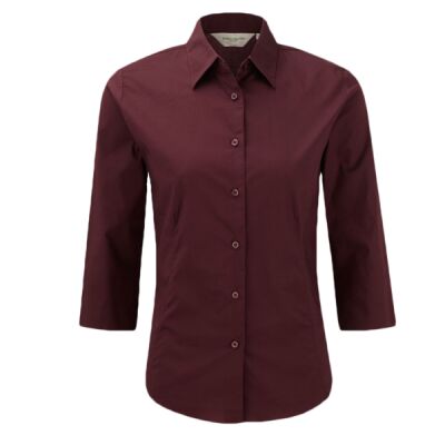 Russell Athletic Collection Ladies 3/4 Sleeve Easy Care Fitted Shirt Thumbnail