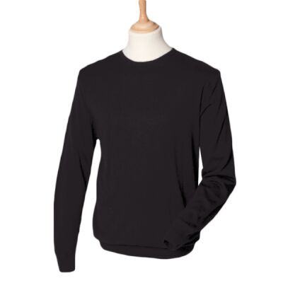 Henbury Lightweight Cotton Acrylic Crew Neck Sweater Thumbnail