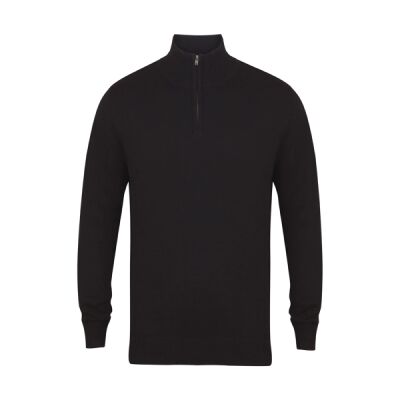 Henbury Zip Neck Sweater Thumbnail