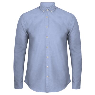 Henbury Modern Long Sleeve Slim Fit Oxford Shirt Thumbnail