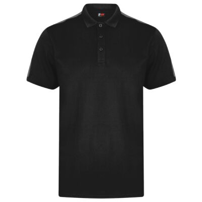 Football Team Contrast Panel Piqué Polo Shirt Thumbnail