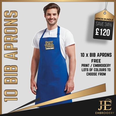 10 x Bib Apron with Pocket Thumbnail