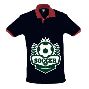 SOL'S Prince Contrast Cotton Piqué Polo Shirt Thumbnail