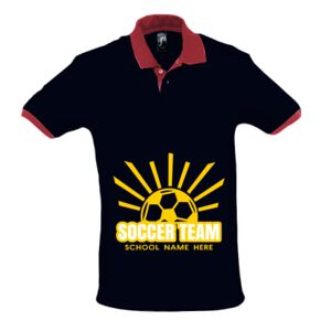 SOL'S Prince Contrast Cotton Piqué Polo Shirt Thumbnail